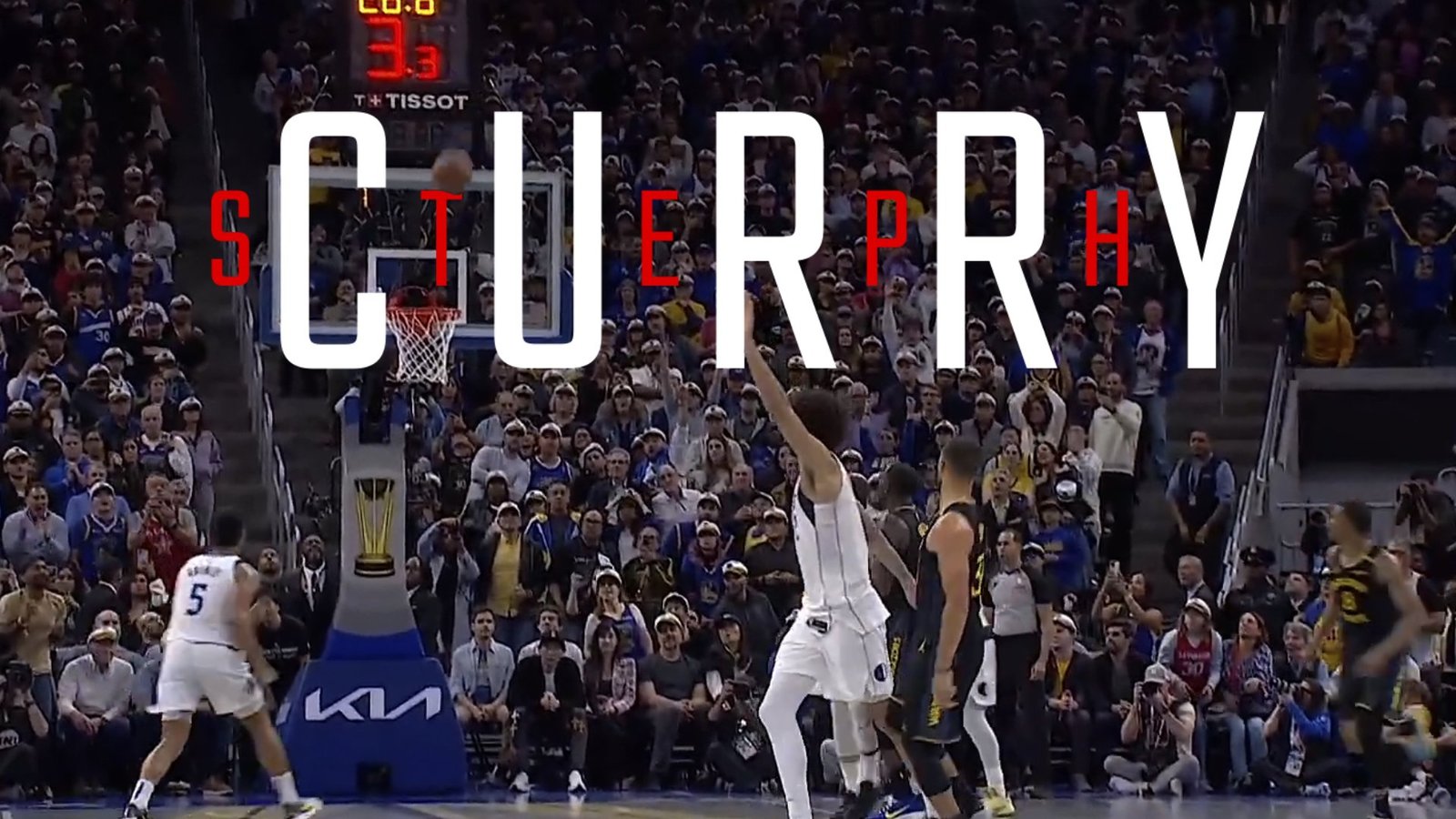 Curry highlight reel typography