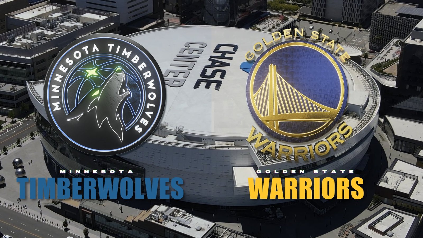 Timberwolves vs Warriors matchup graphic